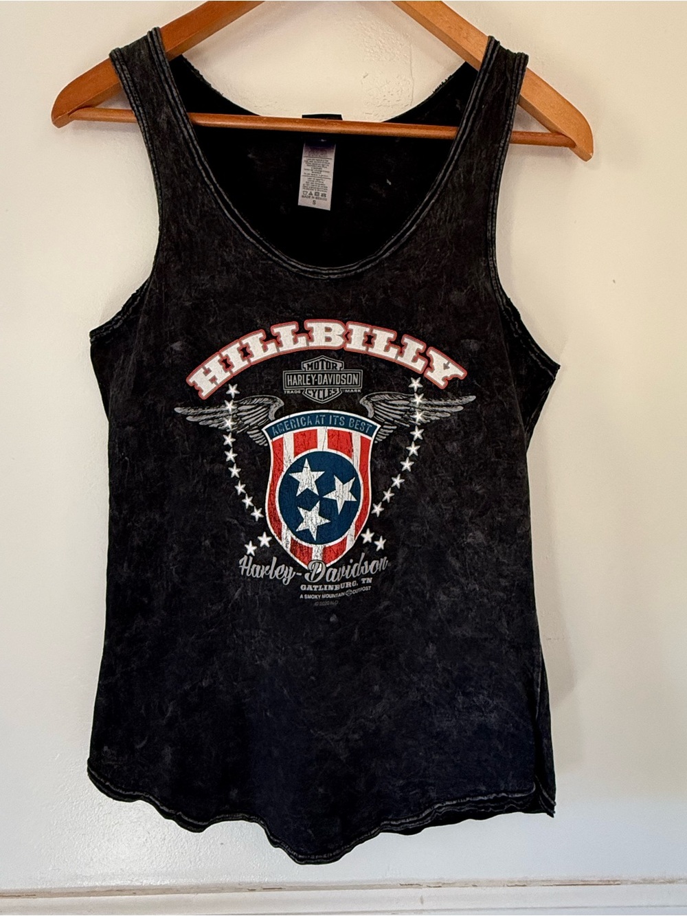 Harley-Davidson Black Tank Top with Eagle Graphic and